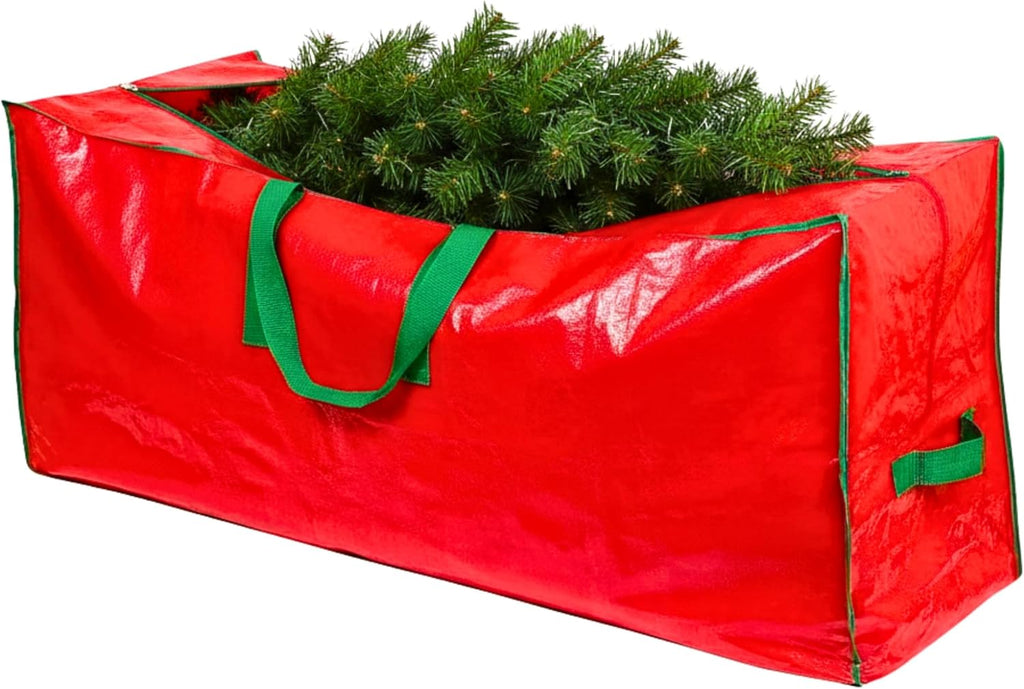 Christmas Tree Storage Bag - Stores up to 9 Foot Disassembled Artificial Xmas Tree, Durable Waterproof Material Zippered Storage Container with Carry Handles