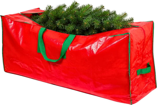 Christmas Tree Storage Bag - Stores up to 9 Foot Disassembled Artificial Xmas Tree, Durable Waterproof Material Zippered Storage Container with Carry Handles
